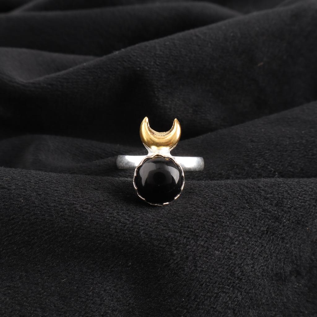 Black Tourmaline Gemstone Jewelry, 925 Sterling Silver Ring, Handmade Attractive Jewelry, Tourmaline Silver Boho Ring Gift For Women