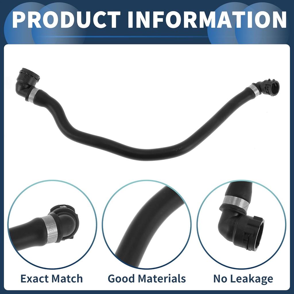 Radiator Hose Engine Reservoir Hose No.17127624676 for BMW 320i 2013-2016 for BMW 328i 2012-2016 Rubber Black Good Sealing