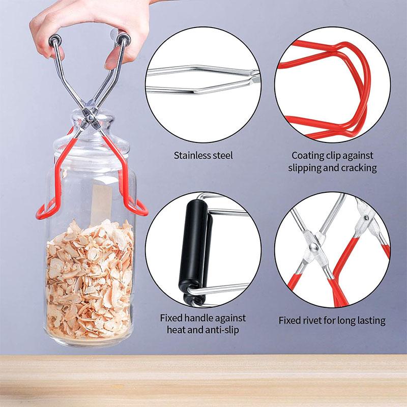 4/6 Stück Edelstahl Einmachtrichter Einmachglasheber Zange zum Umfüllen von Flüssigkeit Pulver Mason Marmelade Körner Küchenwerkzeuge