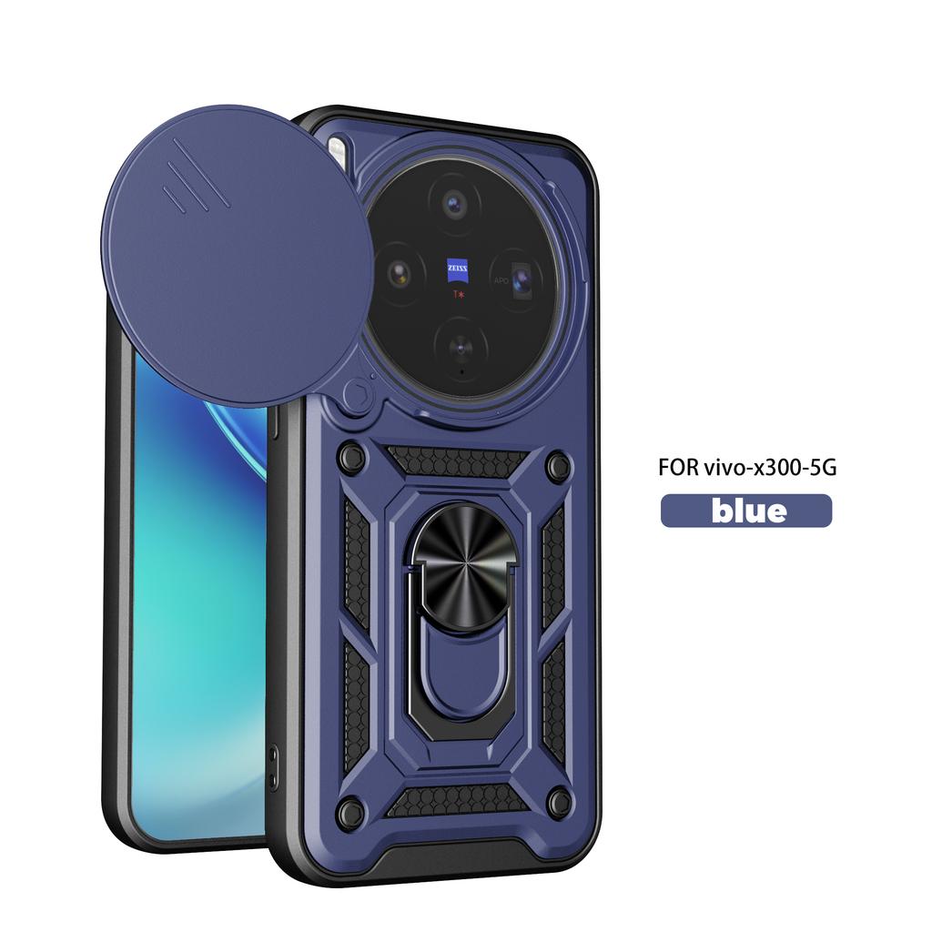 For Vivo X300 Case Vivo X200 Pro Cover Vivo X100 X300 Pro Magnetic Ring Holder Armor Phone Case Slide Camera Protect Back Cover