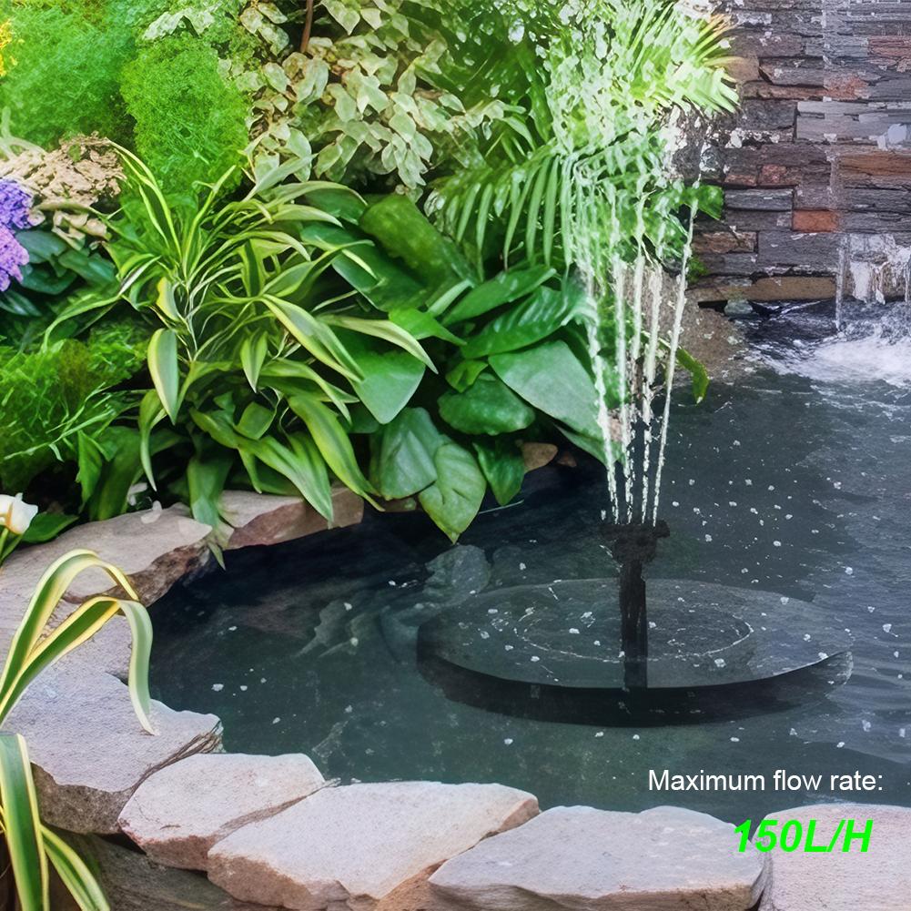 1.2W Solar Fountain Solar Powered Water Fountain Pump Solar Bird Bath Fountains for Bird Bath Ponds Garden Fish Tank and Outdoor