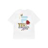 Fila Fusion Tokyo Studio Sports Lifestyle Series Loose Cartoon Print American Vintage Short Sleeve T-Shirt Unisex Tops White T11U226104DWT