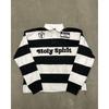 American Vintage Street Style Letter Embroidery Loose Fit Couple Sweatshirts Long Sleeve