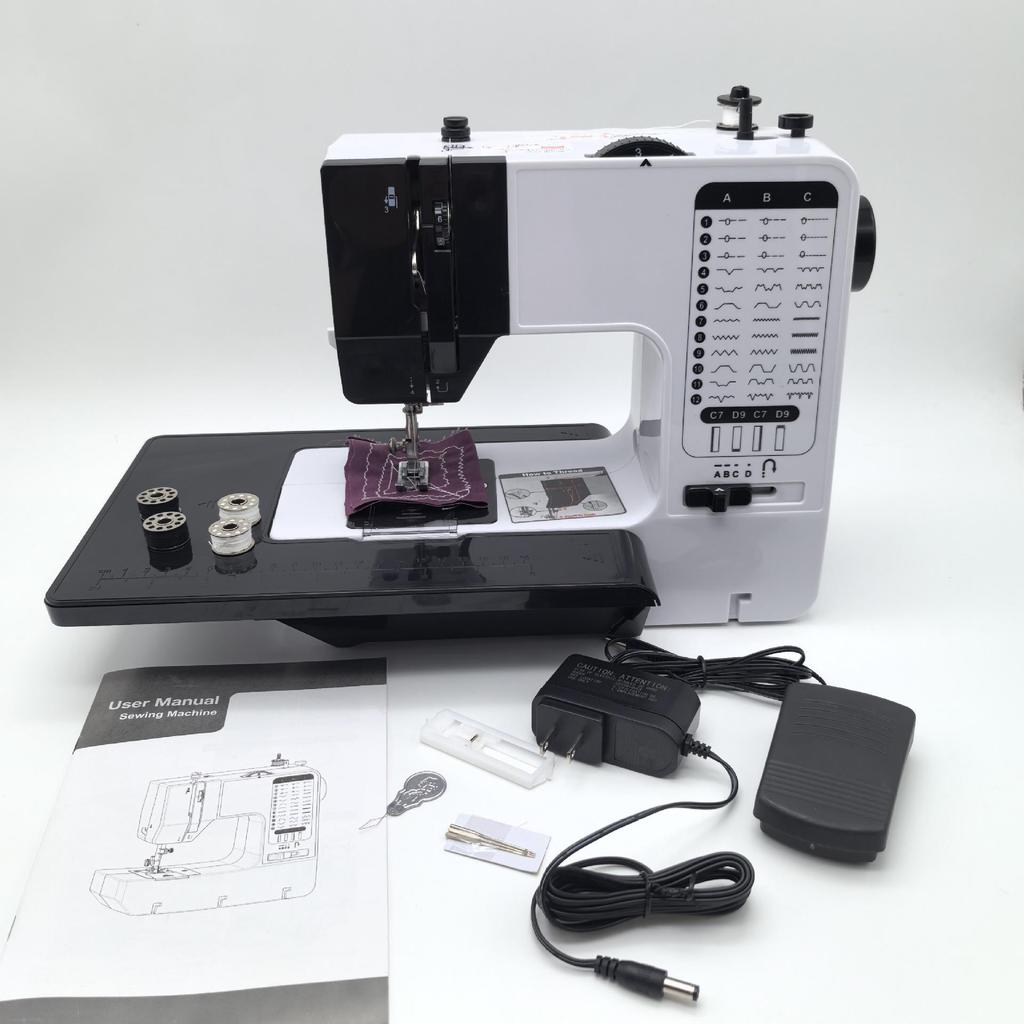 Youli Jia 738 Mini Electric Sewing Machine with Foot Pedal and Overlocker Function
