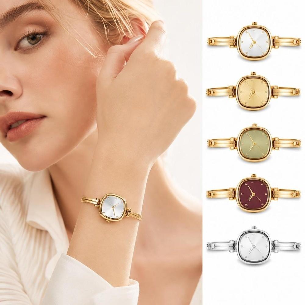 Ultra-thin Curved Strap Square Bangle Watch Thin Metal Bracelet Bracelet Wristwatch