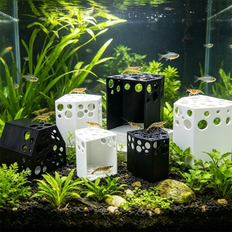 Artificial Shrimp Hideaways Realistic Shrimp Breeding Cave Corrosions Resistant Shrimps Habitat Accessory