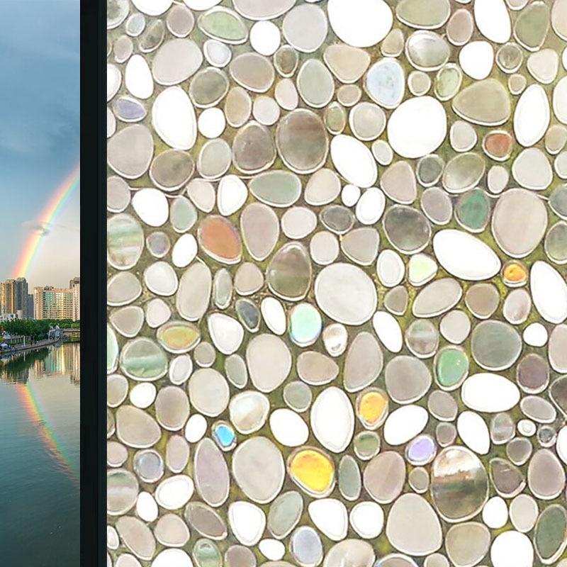 Colorful Thickened Translucent Window Stickers for Bedrooms & Living Rooms - Anti-Peep Glass Film for Offices
