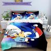 Sonic Christmas Adventure Printed 3pcs Bedding Set Soft Microfiber 1 Duvet Cover And 2 Pillowcases Home Bedroom Decor Xmas Gift K1422