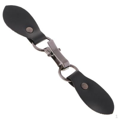 1 Çift Siyah PU Deri Boynuz Tokalı Düğme Dikmeli Toka Duffle DIY için