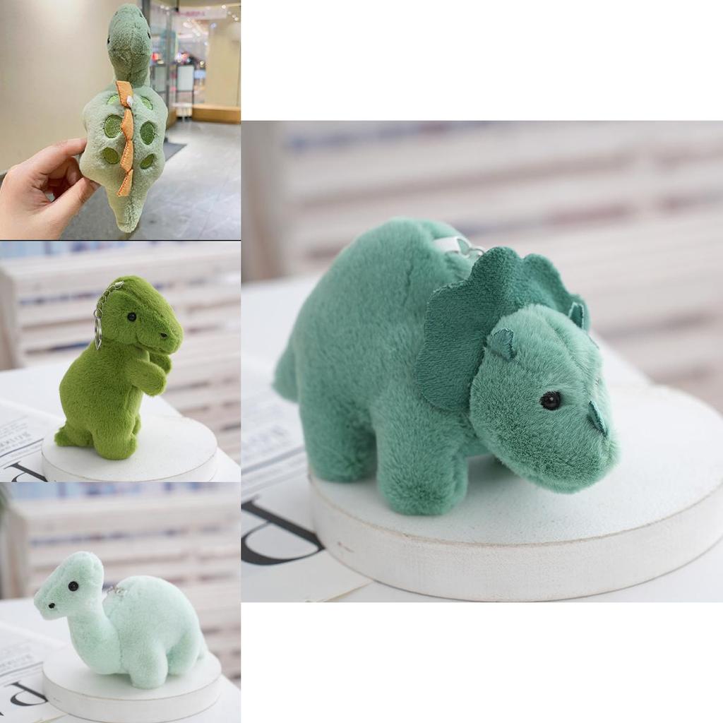 Adorable 2024 Dinosaur Plush Keychain Cute Pp Cotton Bag Car Chain Decoration