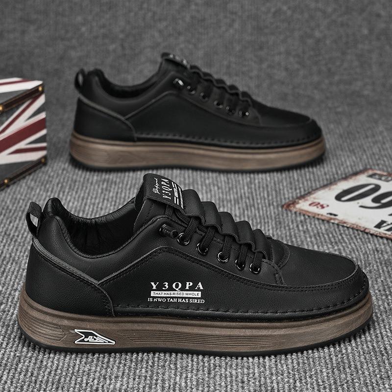 

Мужская обувь новая мужская маленькая белая обувь дышащая повседневная обувь для скейтборда универсальная спортивная модная обувь мужская модная обувь 44 чёрный