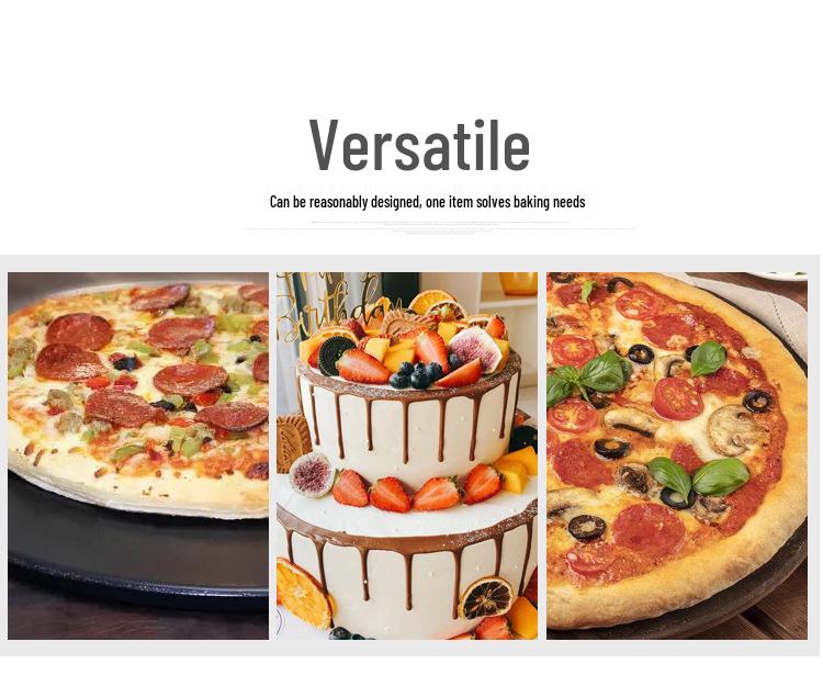 Perforated Long-Handle Pizza Peel and Cake Transfer Shovel