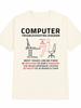 Funny Computer Troubleshooting Diagram IT Tech Joke Print Tshirt Unisex and Unisex Cotton Programmer Nerd Graphic Short Sleeve Tees
