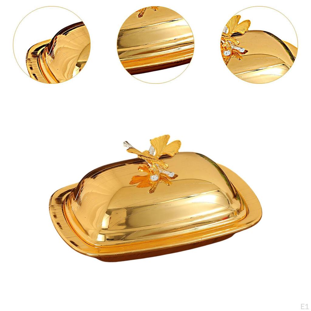 Butter Dish Keeper Snack Plate Nuts Candies Storage Food Container Fruit Tray Serving for