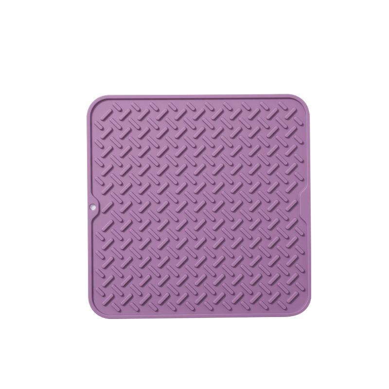 Silicone Hollow Drainage Heat Insulation Mat Square Sink Mat for Kitchen Sink Bottom Anti-scratch Anti-drop
