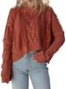 Women's European & American Solid Color Long Sleeve Round Neck Pullover Sweater for Autumn & Winter – Short, Simple, Versatile Top