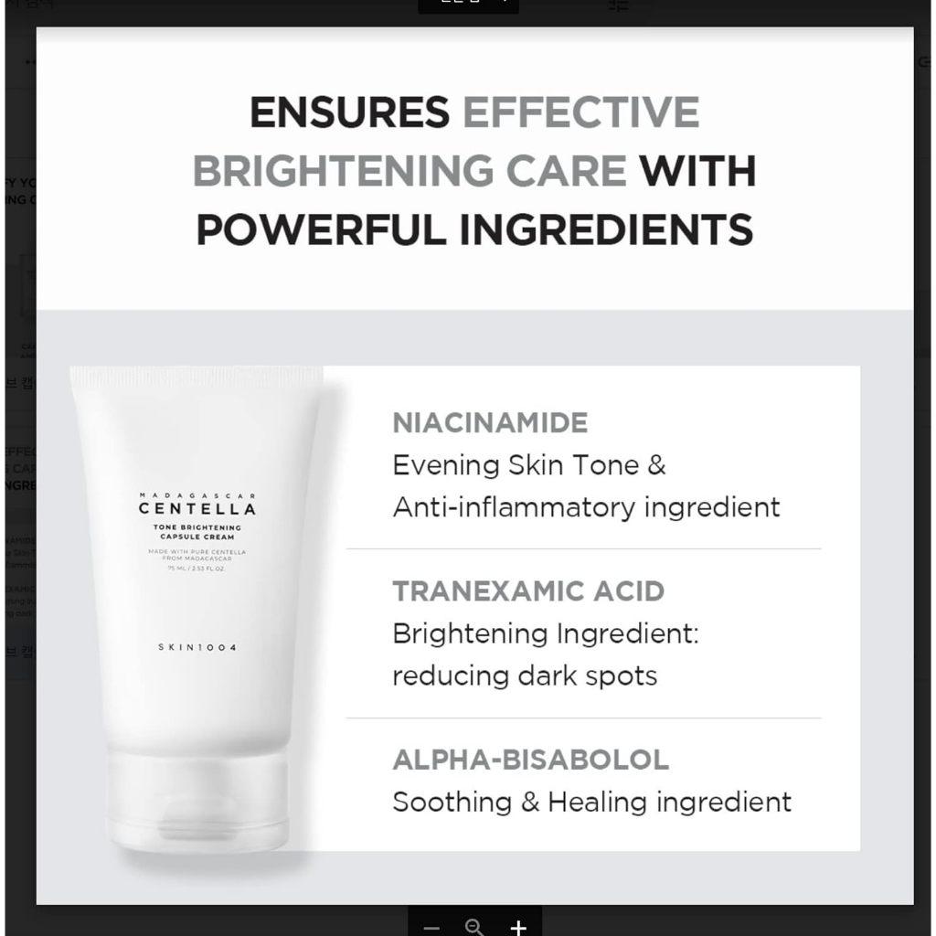 Skin1004 Madagaskar Centella Ton aufhellende Kapselcreme 75ml