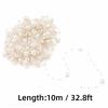 Garlands 10M Fishing Thread Pearls 3+8mm Plastic Pearl Beaded Chain Artificial Pearls Beads Bridal Bouquet