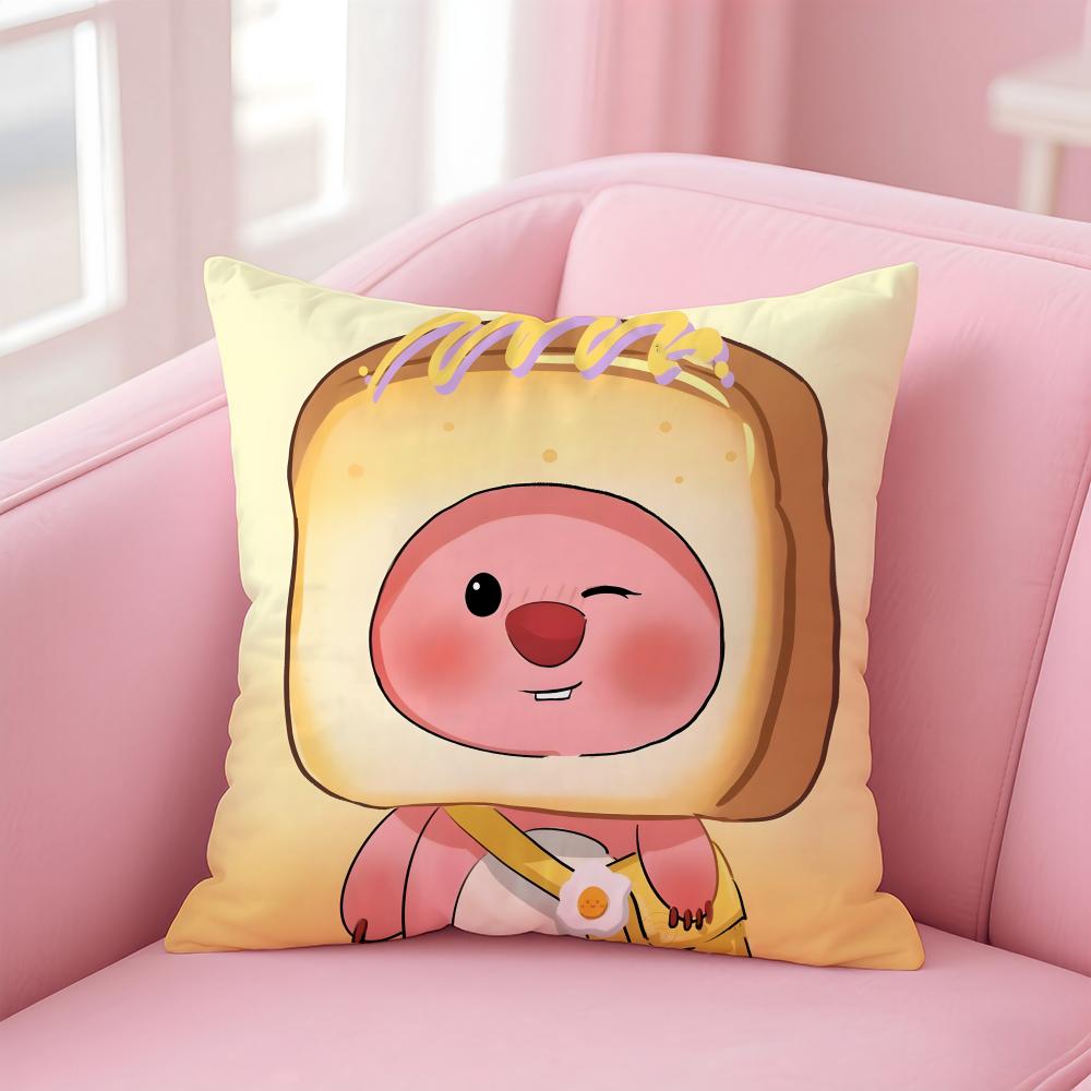 cute L-loppyS Cushion Cover Comfortable Reversible Pillow Cover Ideal for Car Sofa Bedroom & Beyond