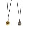 Elegant Metal Bean Shaped Necklace Geometric Pendant Neckchain Stylish Accessory for Fashion Forward Individuals