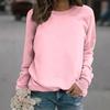 Damen Fleecpullover Langarm Sweatshirt Lässiges Fitness Top