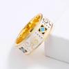 Anillo Clásico para Hombre Moda Patrón Irregular Anillo Esmaltado