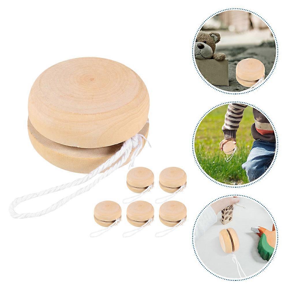 Holz-Jojo-Bälle 30 Stück Unfertiges DIY-Graffiti-Spielzeug für Kinder Indoor Outdoor .50X4.50X2.50CM