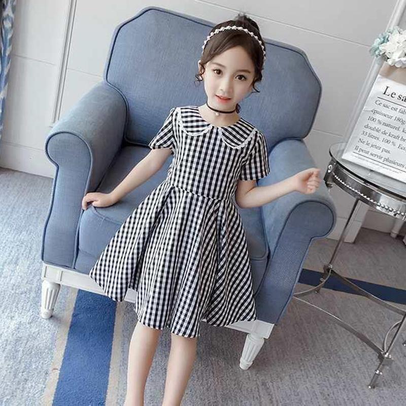 

Big Girl Bowtie Dress Summer Girl Stripe Dresses Girls Costume for Kids Clothing Princess Dress 110cm чёрный