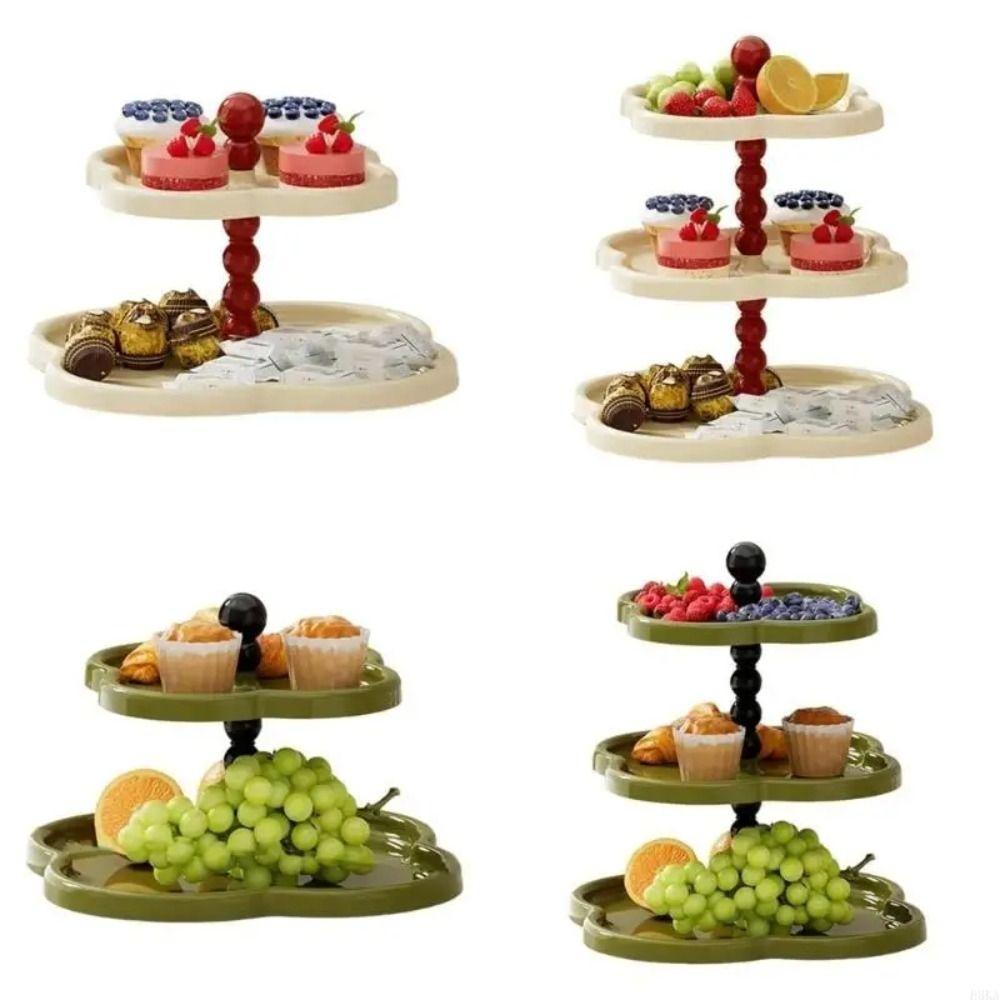 2/3 Layers Dessert Display Stand Flower Shape Cupcake Serving Stand Tiered Serving Trays  Wedding