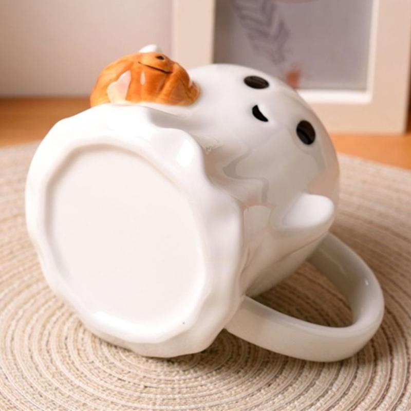 Halloween Specters Pumpkin Ceramic Coffee Mugs 600ml Cartoon Design Durable Gift for Scary Season M68E