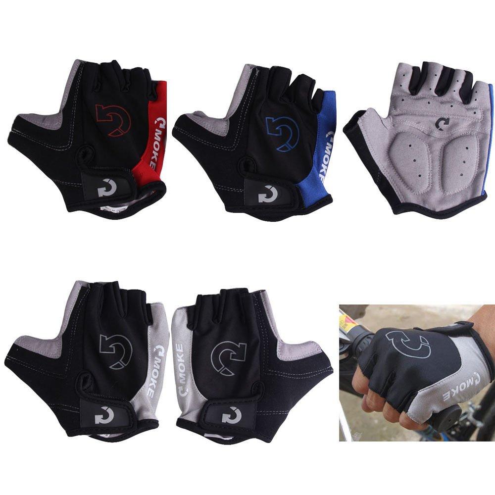 zmart Cycling Half Finger Size Bicycle Bike Full Finger Cycling Bicycle Road Bike MTB Cycling Half Finger Padded Breathable Shock Absorption Sports