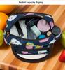 Floral Multi-Zipper Lunch Handbag: Oxford Cloth Mommy Bag with Mobile Pocket