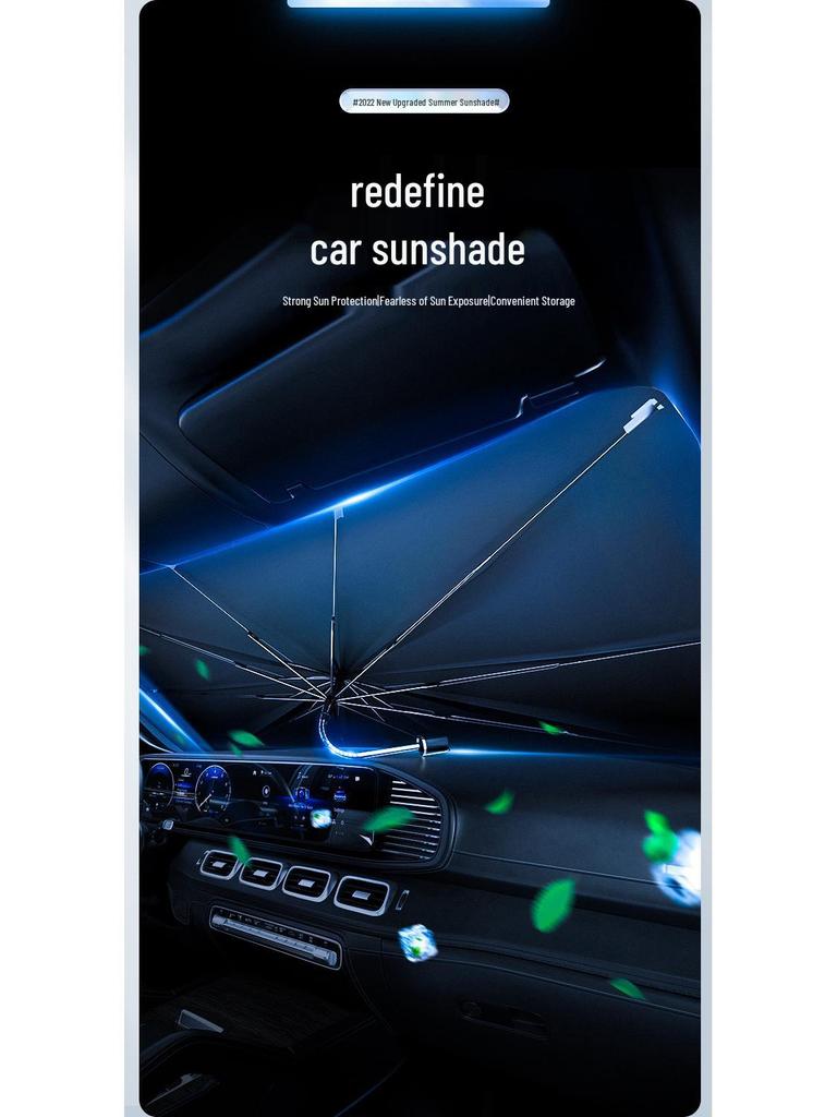 Small Car Windshield Sunshade - Heat Insulation & Sun Protection