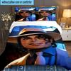 Michael Hat 3PCS Bedding set,Ideal for 1pc Duvet Cover And 2pcs Pillowcases Perfect for Fan gift,Ideal for Bedroom, Dormitory