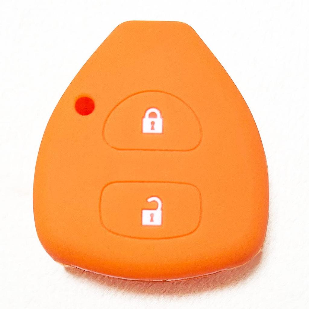 IKT Silicone Cover for Toyota Cars Keyless Keyless Key 2 Buttons Orange / 200