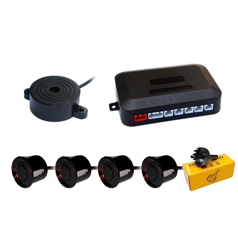 

Set 12V Universal Car Reversing Radar 4 Probe Beeps Without Display