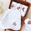 5Pcs/1pc Toddler Baby Burp Cloth Newborns Square Towel Cotton Small Handkerchief 6-Layer Breathable Infant Washcloth
