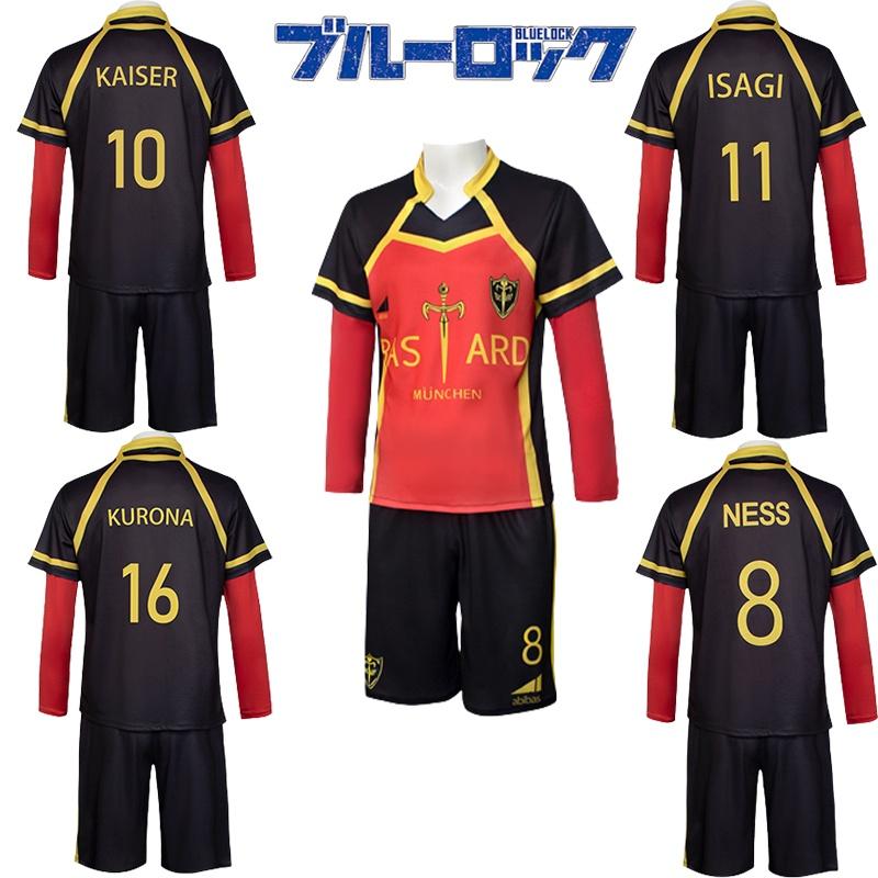 Blue Lock Jersey Cosplay Isagi Yoichi Ness Kaiser Kurona Sport Uniform Gift Suit