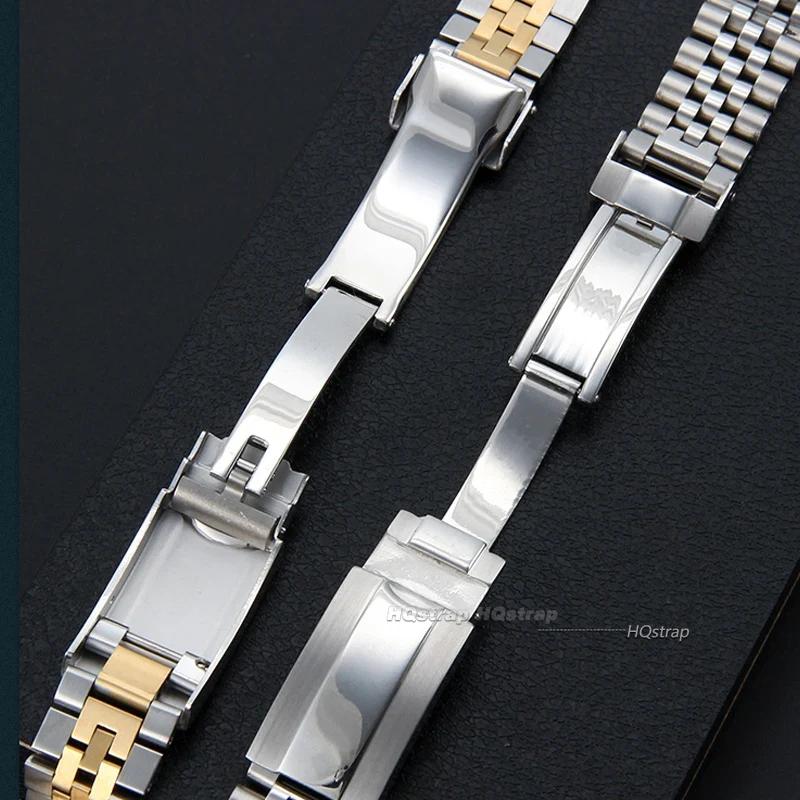 20mm Curved End Bracelet for Rolex Solid Stainless Steel Watchband for Jubilee Men Women Wristband High Quality Belt Accessories