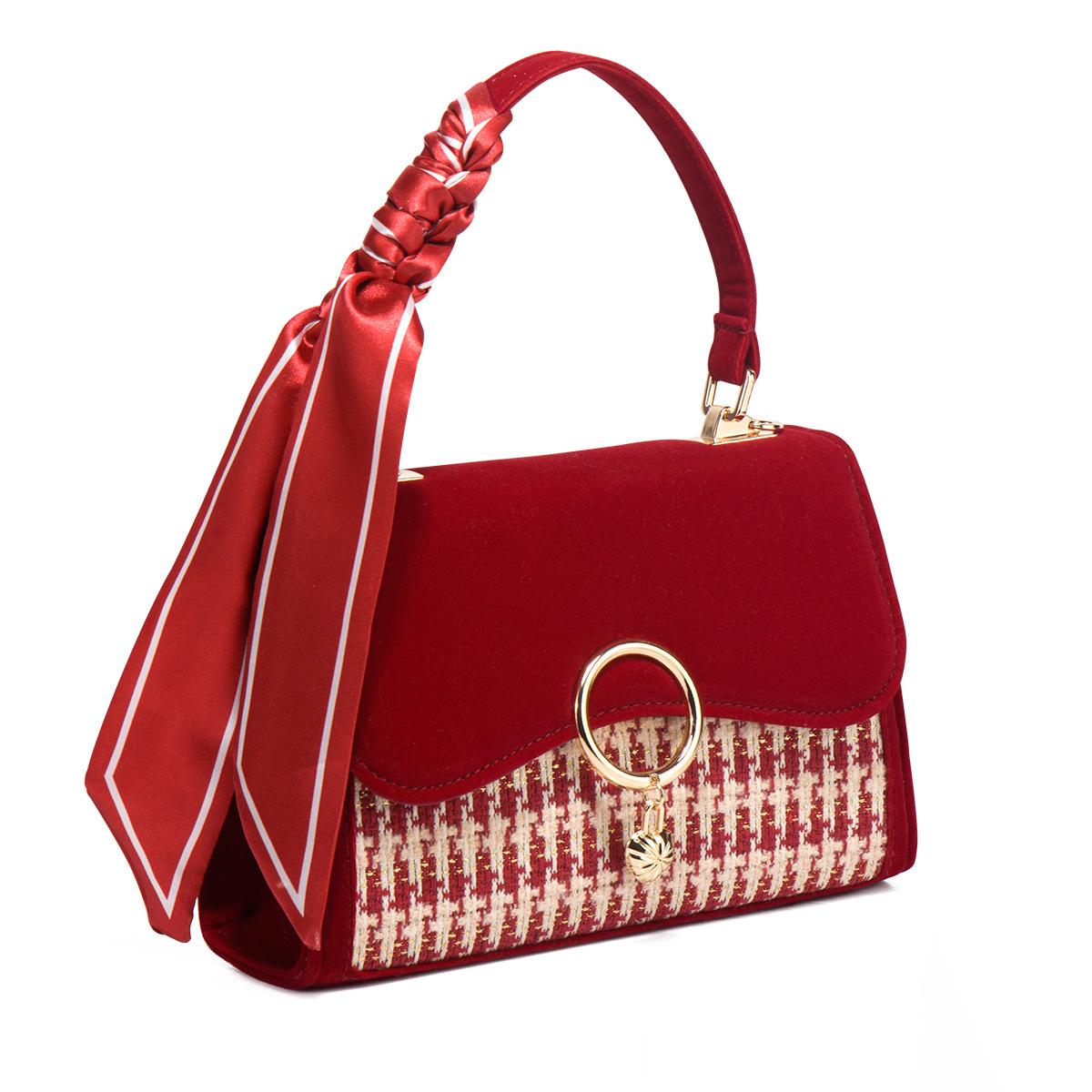 

Niche Red Wedding Bag Bride Bag Women S Bag Mother Bag Engagement Handbag Large Capacity