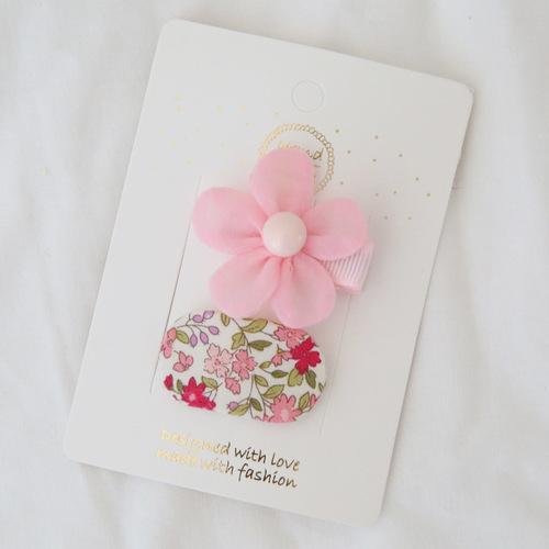 Cute Children Hair Pins Matte Cartoon Fruit Plant Fabric Embroidery BB Hair Clips for Girl Korea Simple Fashion Hair Accessories