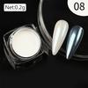 1pc 19Colors Nail Glitter Mirror Powder Chrome Solid Dust Pigment Metallic Effect Nail Art UV Gel Polish Decoration Accessories