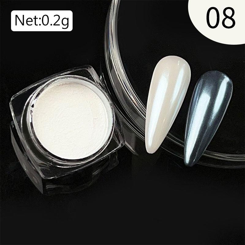 1pc 19Colors Nail Glitter Mirror Powder Chrome Solid Dust Pigment Metallic Effect Nail Art UV Gel Polish Decoration Accessories