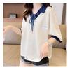 Navava Men Casual Ribbon Collar ShorT Sleeve T shirT nT1538