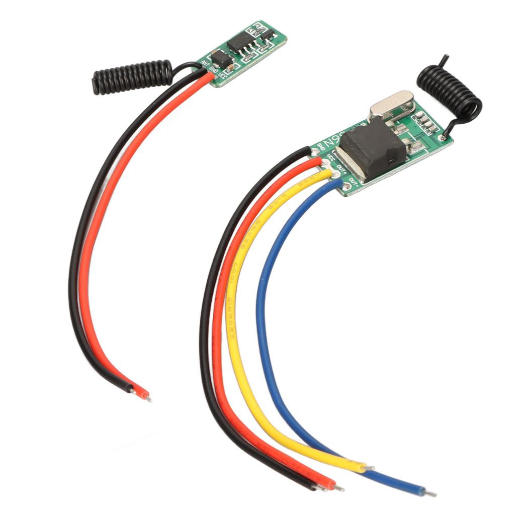 43300CMHz RF Remote Control RF Transmitter and Receiver Wireless RF Transmitter Receiver Board for Lrning with 100m Range 6V-36V R