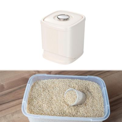 Container for Rice Storage with Sealed Dispenser Grains And Snacks