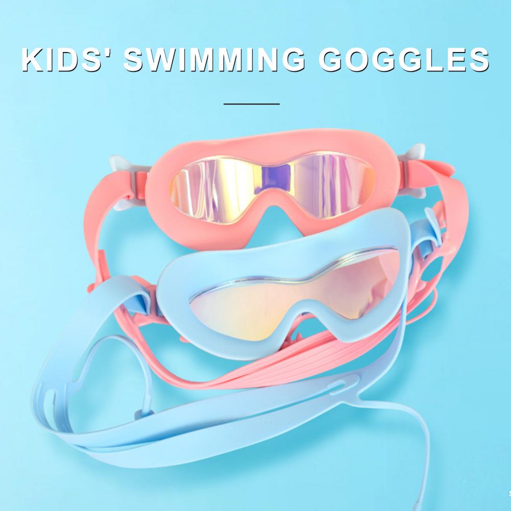 Kids' Swimming Goggles Silicone Seal Swim Goggles Kids' Anti-fog Swimming Goggles with Clear View Waterproof Pool for Children