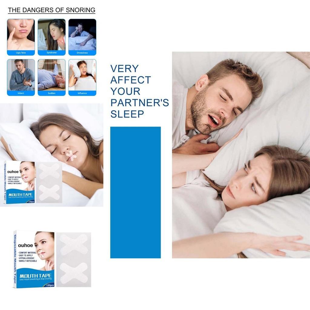 Ouhoe Snore Relief Oral Adhesive Strips 120 Pieces For Comfortable Breathing At Night