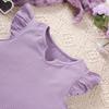 8-12Y Children's Clothing New Girls Spring and Summer Short-sleeved Knitted Top Kids Shorts Suit