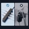 Flat Plugs Surge Protectors Power Strips 9Outlets 3USB/2 USB C Port Wall Mountable Design For Home Office Dorm Essential